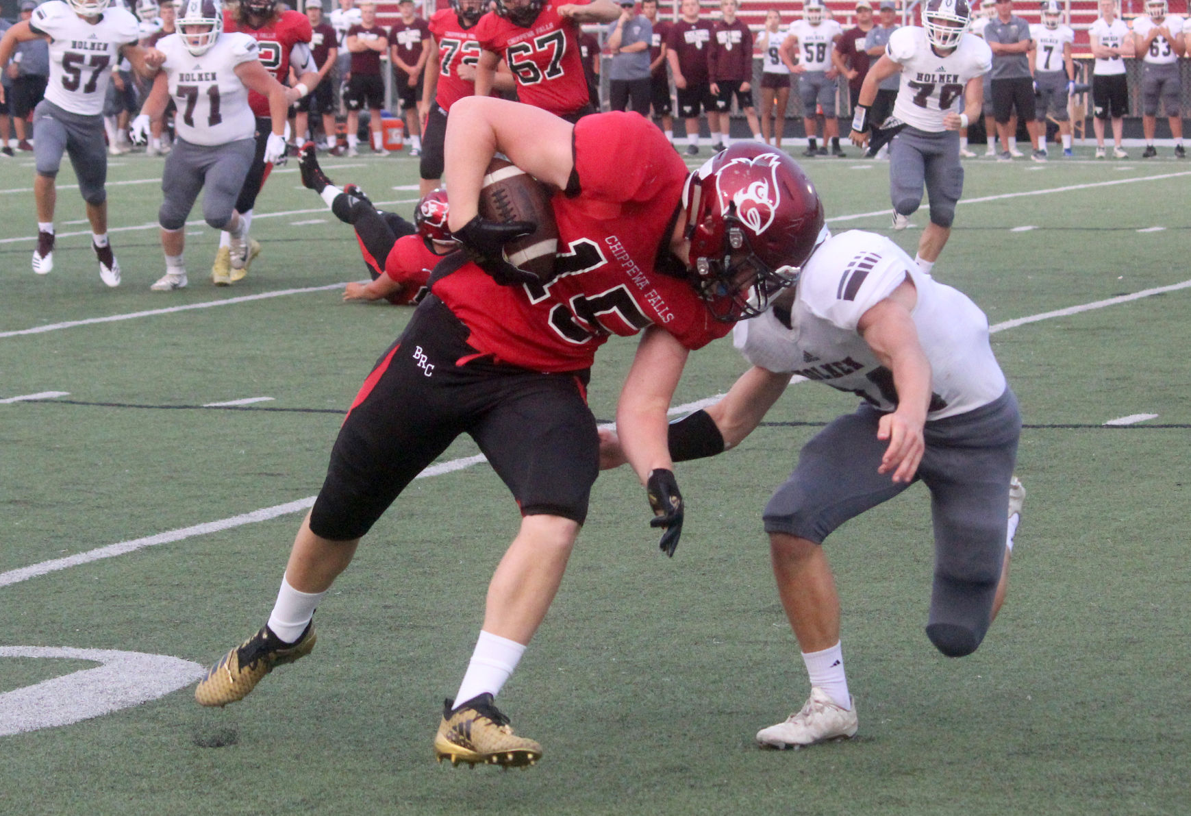 Holmen at Chi-Hi football 8-17-18